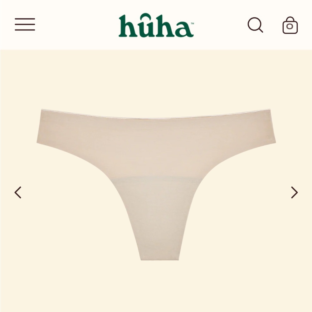 Huha Seamless Thong Set in Tan and Cream - Picture 4 of 8